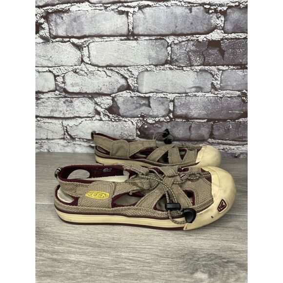 KEEN Coronado Vulcanized Taupe Canvas Fabric Fisherman Sandals Women 8M US/38.5 - Picture 13 of 16